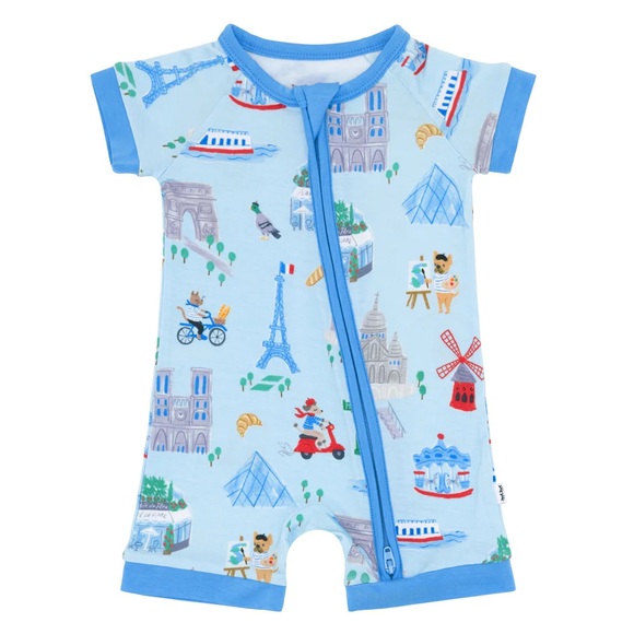 Little Sleepies Weekend in Paris Shorty Zippy - Picture 2 of 6